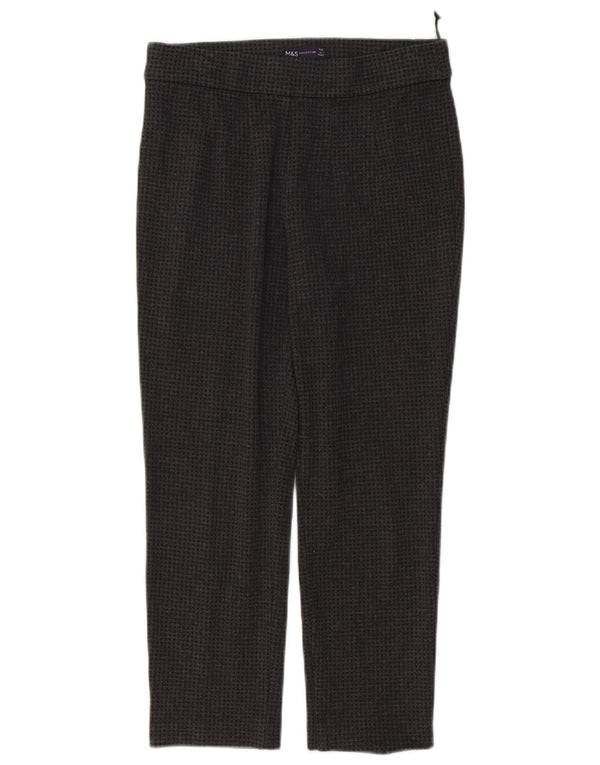 Marks & Spencer Womens Leggings UK 10 Small W28 L23 Grå Houndstooth