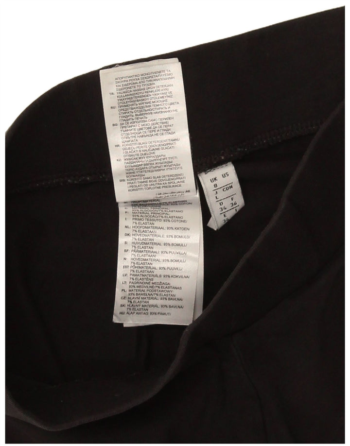 Adidas Womens Leggings UK 8 Small Black Cotton