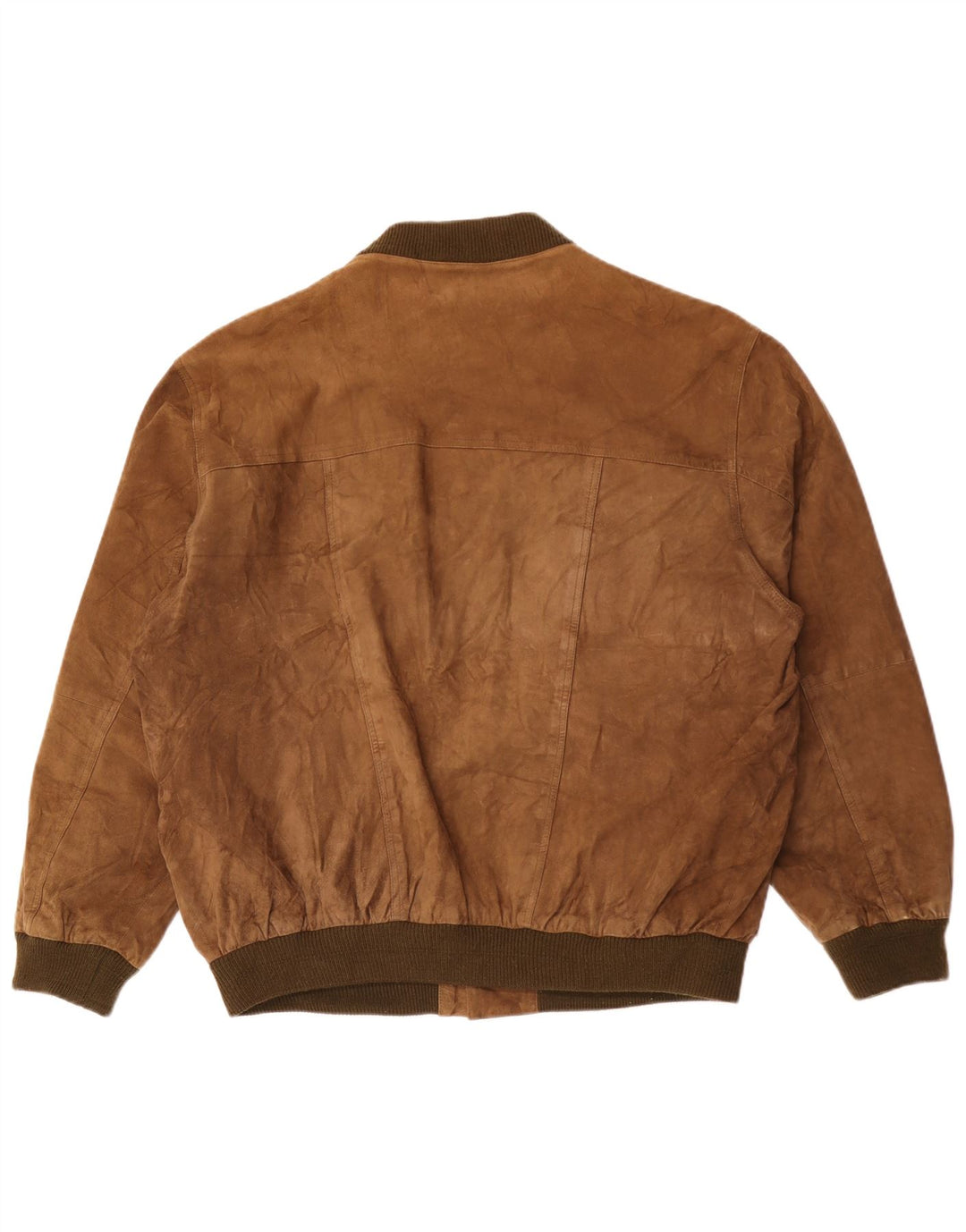 Vintage herre bomber ruskindsjakke IT 52 XL brunt læder