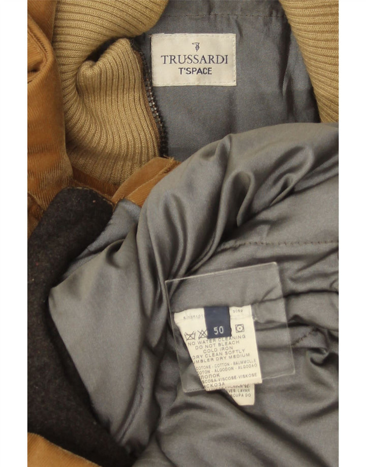 TRUSSARDI Herre Utility Jacket IT 50 Stor Beige Bomuld