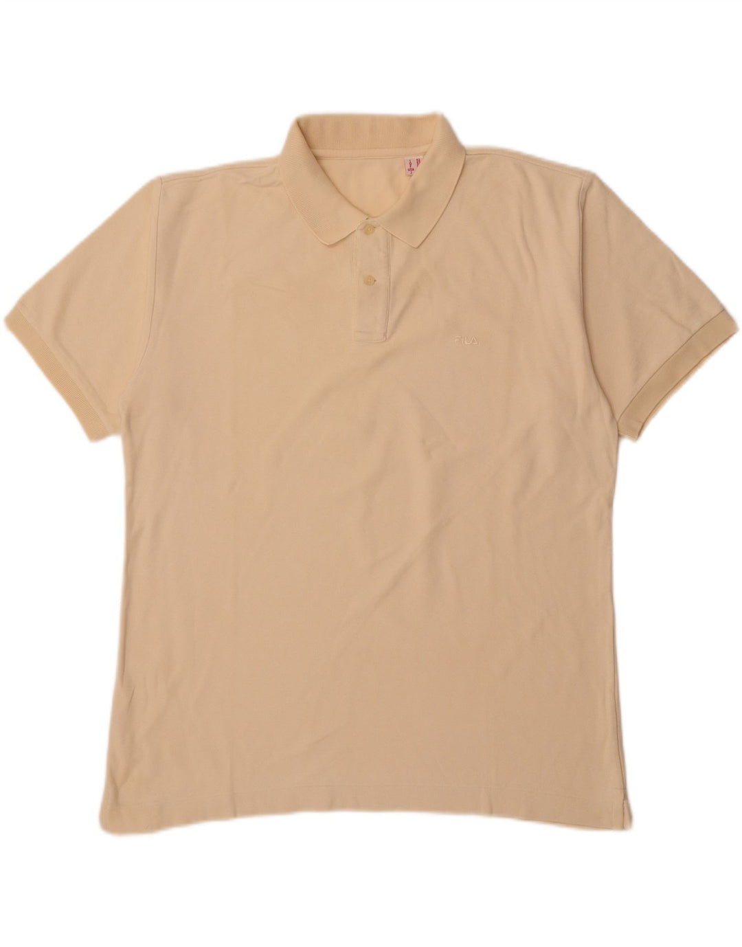 FILA Mens Polo Shirt IT 52 Large Beige Cotton Vintage Fila and Second-Hand Fila from Messina Hembry 