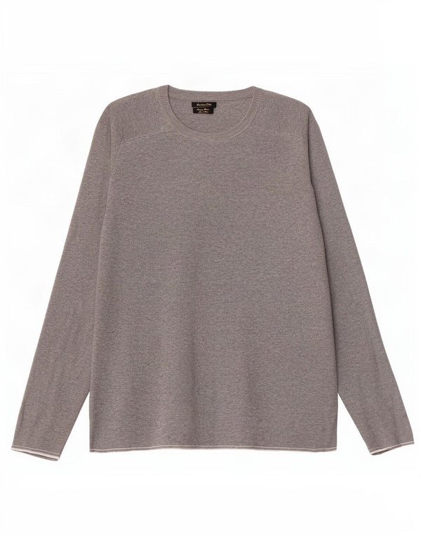 Massimo Dutti Herre Crew Neck Jumper Sweater Medium Grey Bomuld