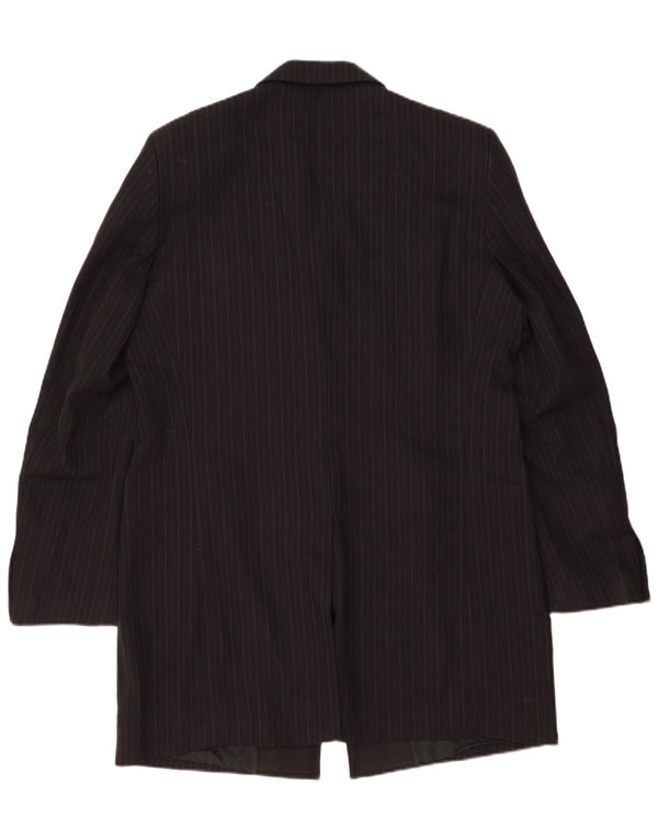 Dolce & Gabbana Herrenmantel UK 42 XL Schwarzer Nadelstreifen
