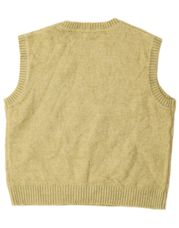 MARKS & SPENCER Damevest Tank Top UK 14 Medium Green Polyester
