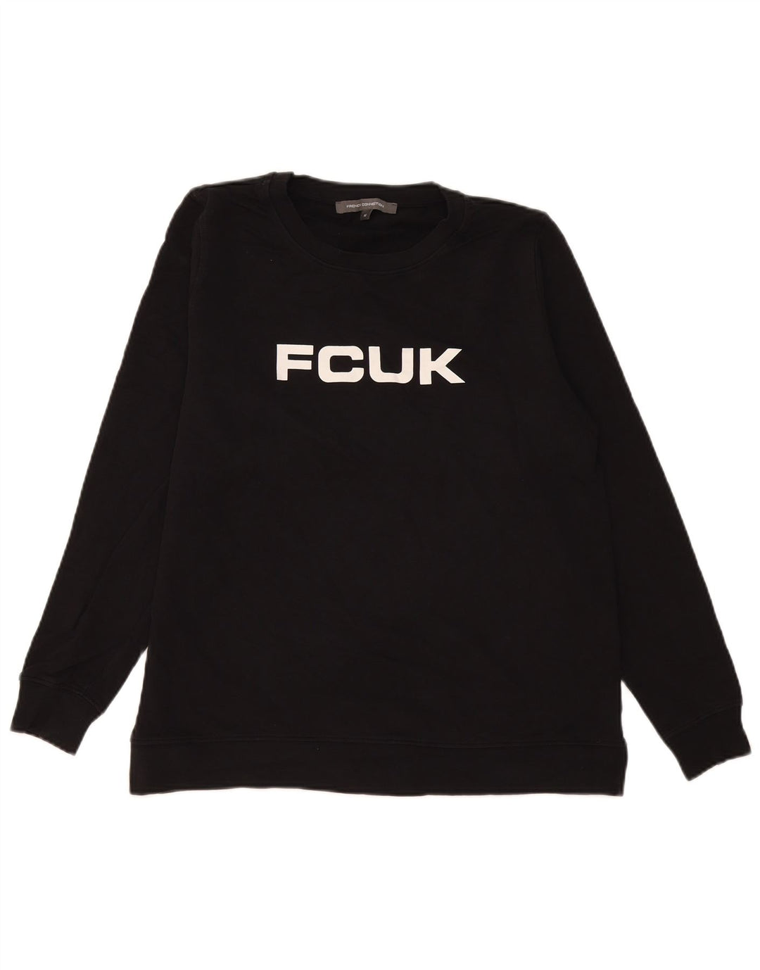 French Connection Herren-Sweatshirt mit Grafik, mittelschwarze Baumwolle