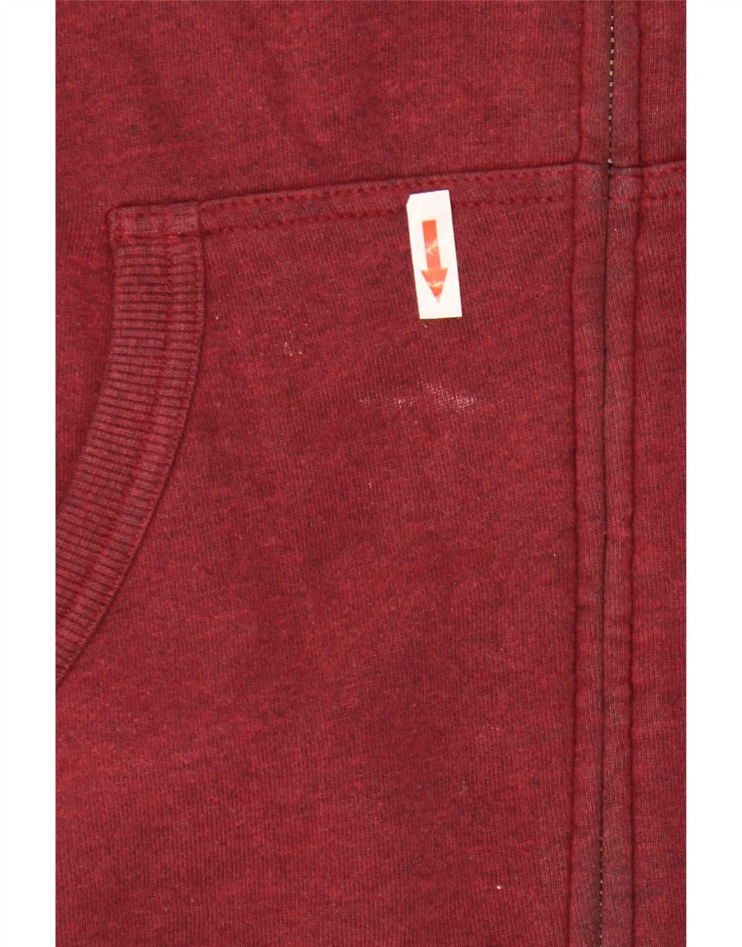 Vans Mens Graphic Zip Hoodie Sweater Medium Burgundy Cotton