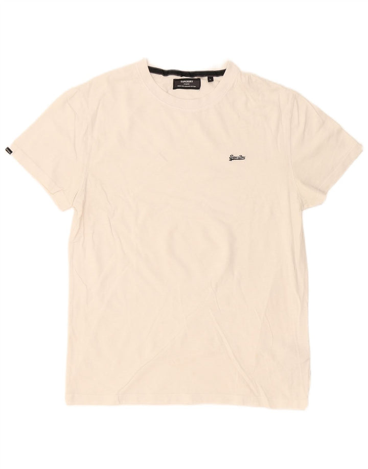 Superdry Camiseta para hombre Top Large White Cotton