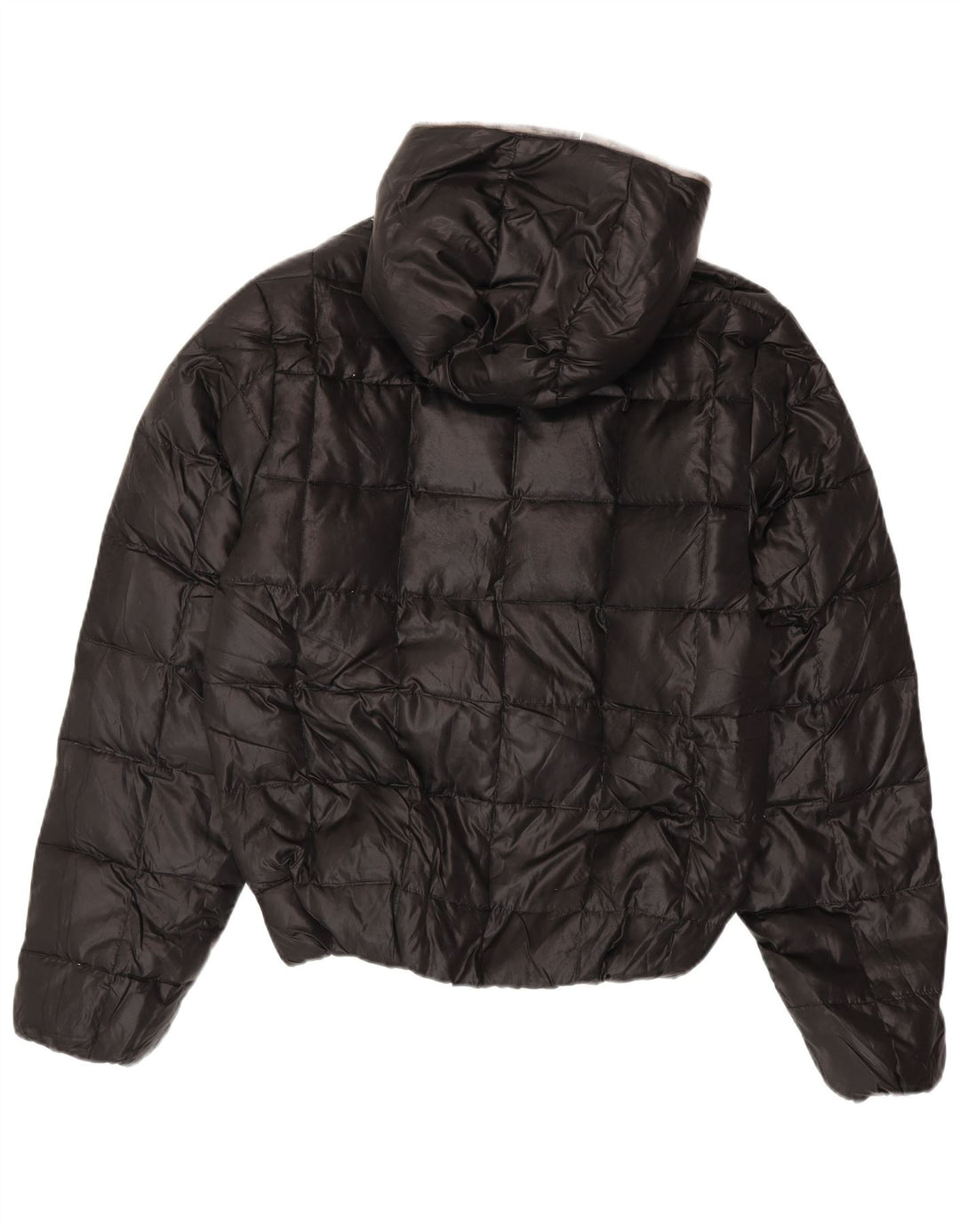 Zara Boys Hooded Padded Jacket 13-14 Years XL Black Polyester