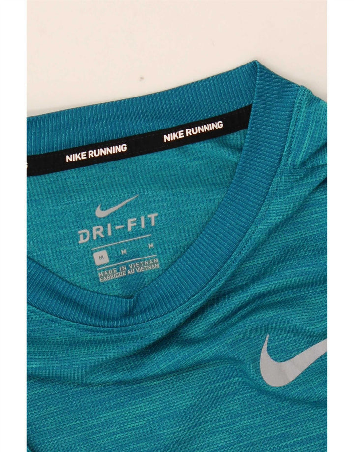 Nike Mens Dri Fit T-Shirt Top Medium Blue Flecked