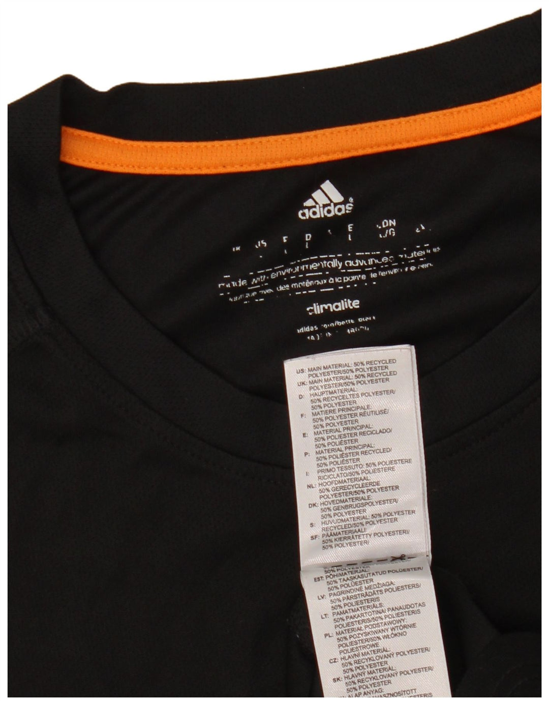 Adidas Herren Climalite Graphic T-Shirt Top Large Schwarz Polyester