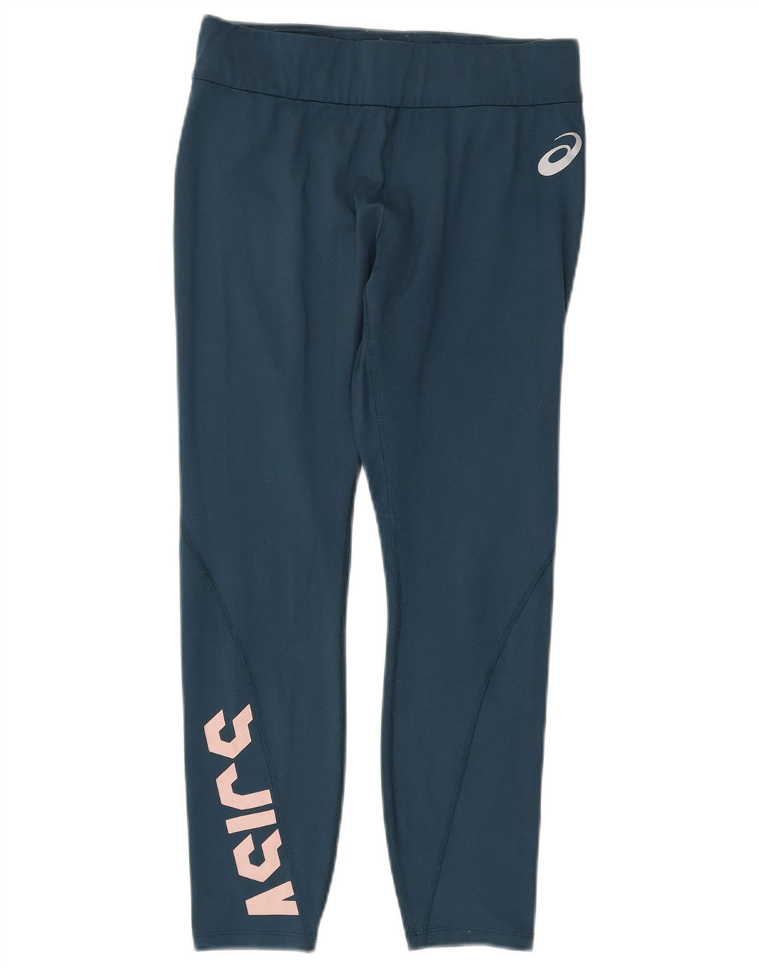 ASICS Womens Graphic Crop Tracksuit Trousers UK 12 Medium  Navy Blue