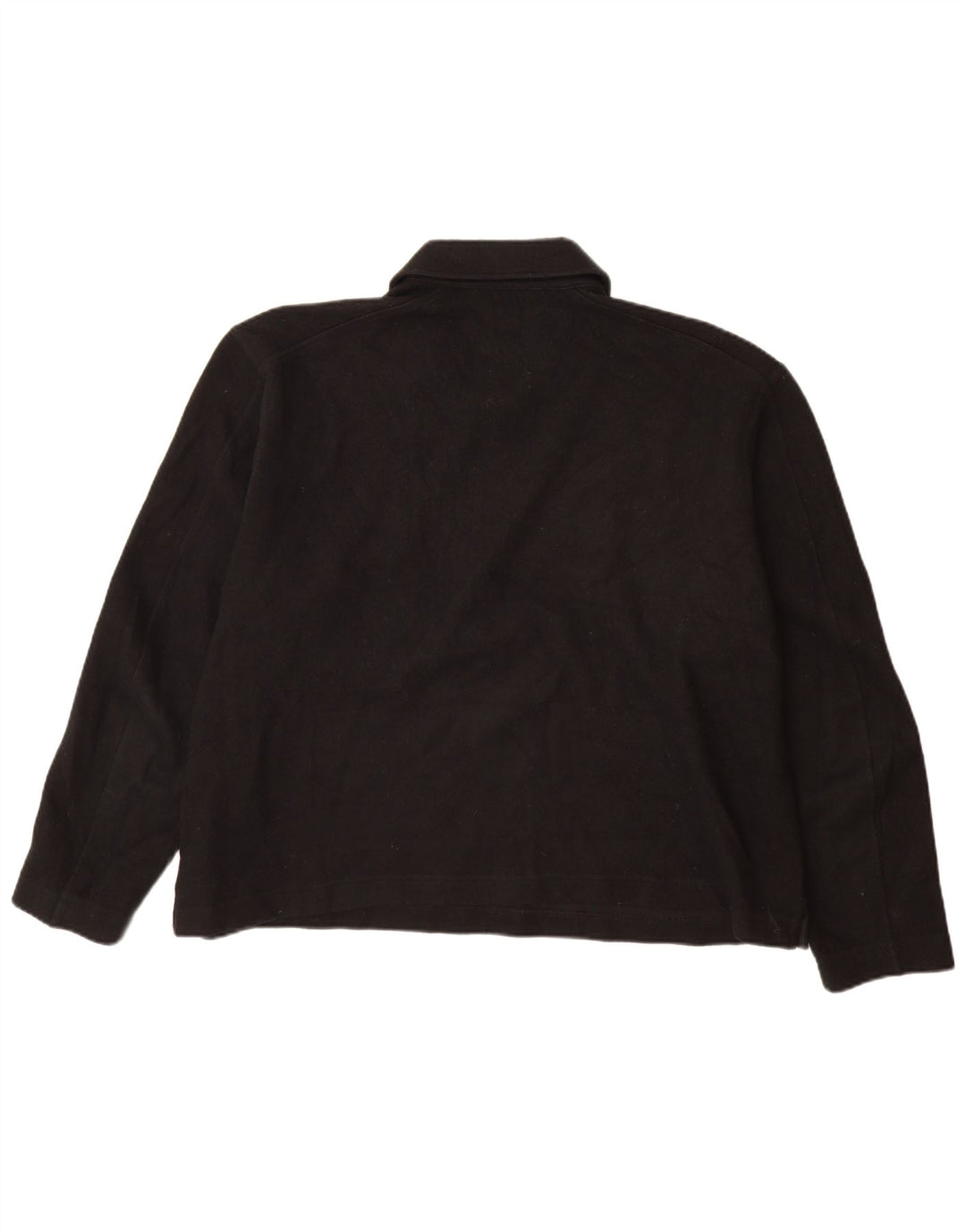 Cos Mens Relaxed Polo Neck Jumper Sweater XL Black Wool