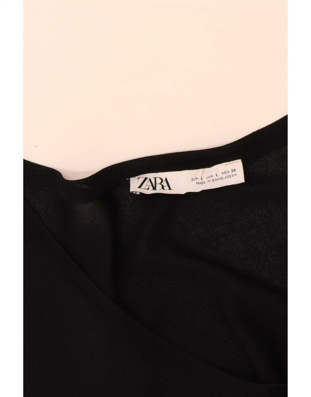 Zara Womens Oversized T-Shirt Top UK 16 Large Black