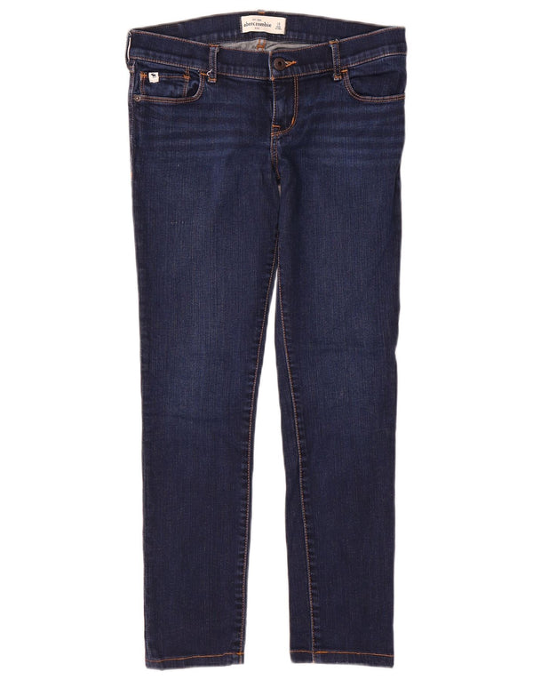 Abercrombie & Fitch Girls Slim Jeans 15-16 Years W28 L26 Navy Blue Cotton