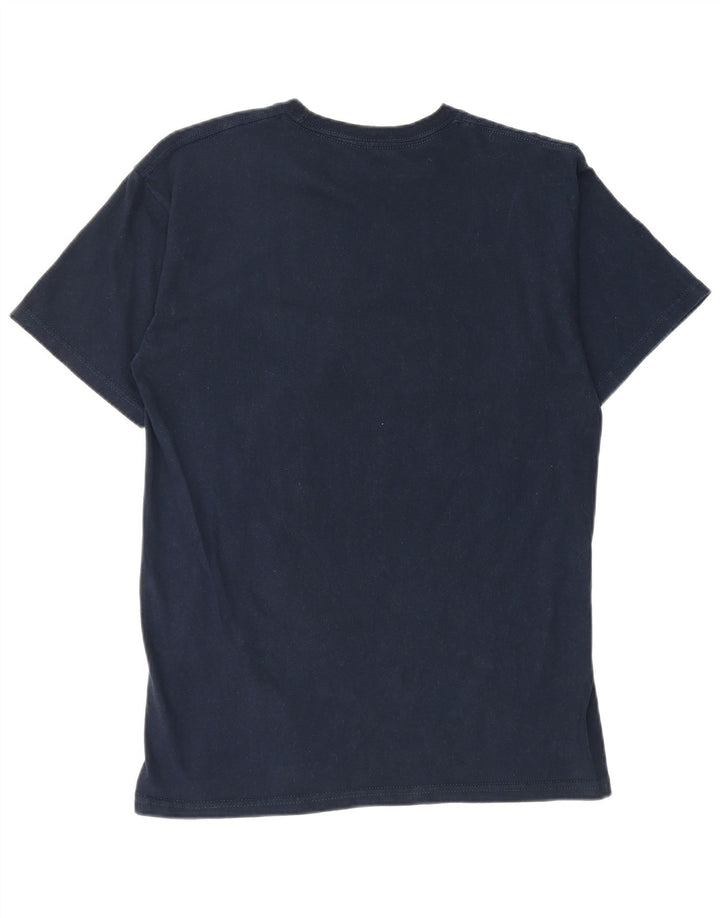 Fila Mens Graphic T-Shirt Top Medium Navy Blue Cotton