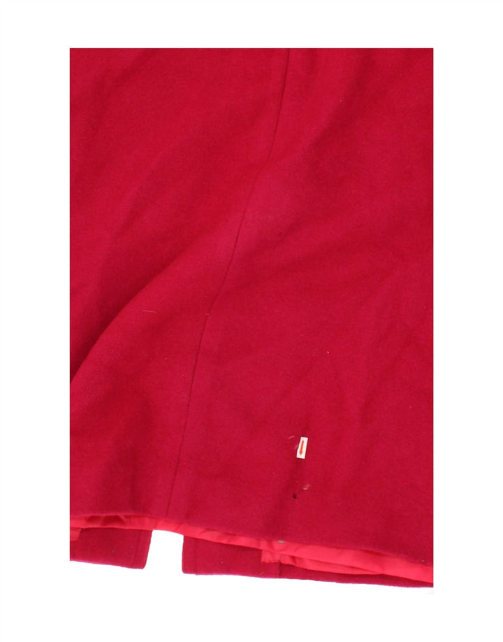 VINTAGE Womens Overcoat UK 18 XL Red Wool Vintage Vintage and Second-Hand Vintage from Messina Hembry 