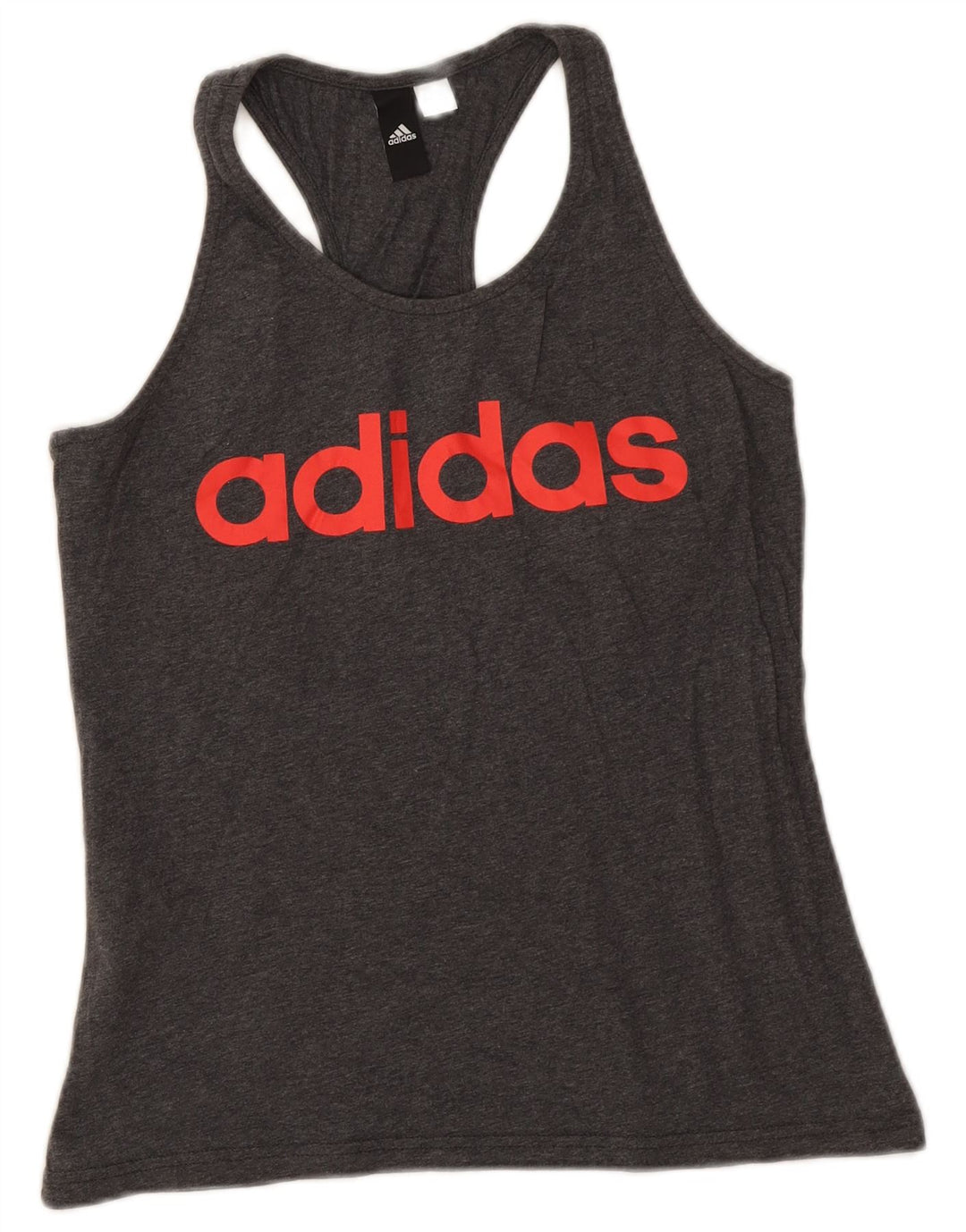 Adidas Womens Graphic Vest Top UK 8 Small Grey Flecked