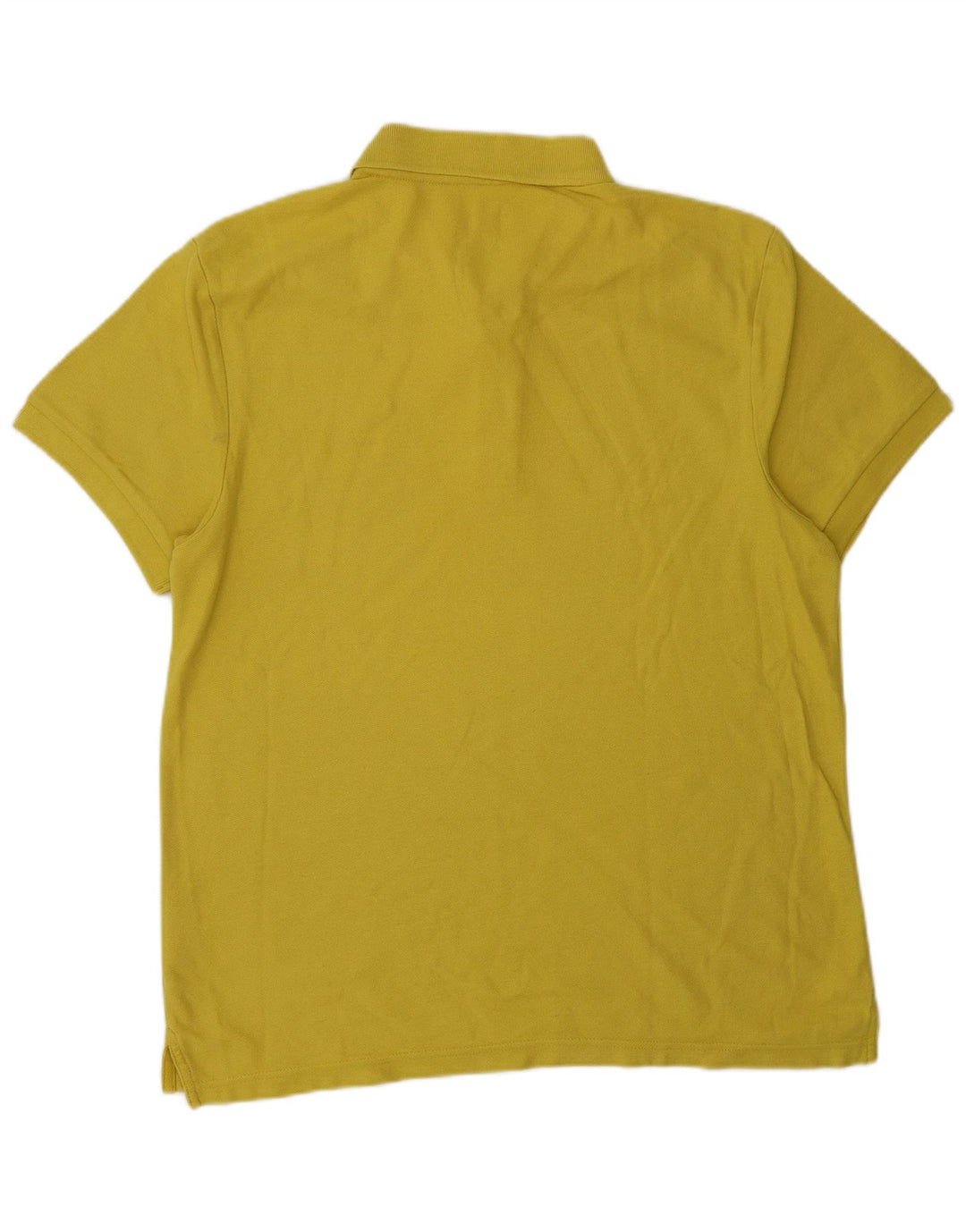 NIKE Mens Polo Shirt Medium Yellow Cotton