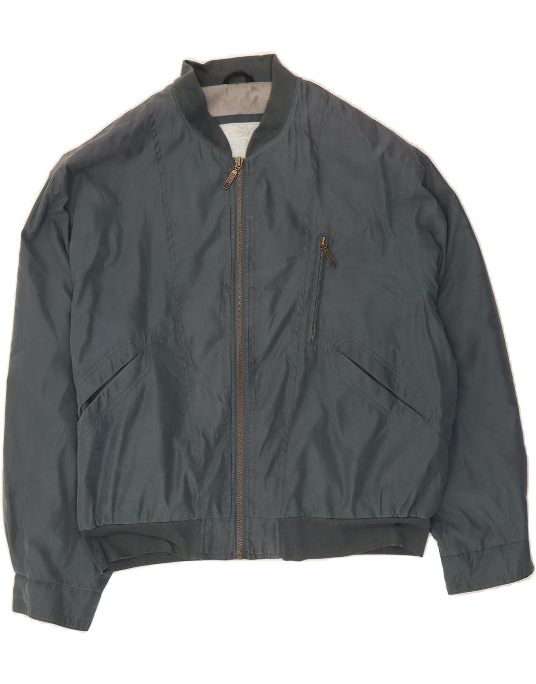 VINTAGE Mens Bomber Jacket UK 42 XL Blue Vintage Vintage and Second-Hand Vintage from Messina Hembry 