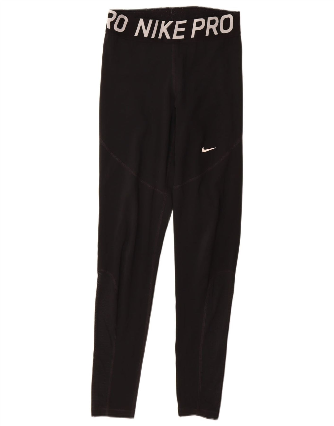 NIKE Womens Dri Fit Graphic Leggings UK 12 Medium  Black Polyester