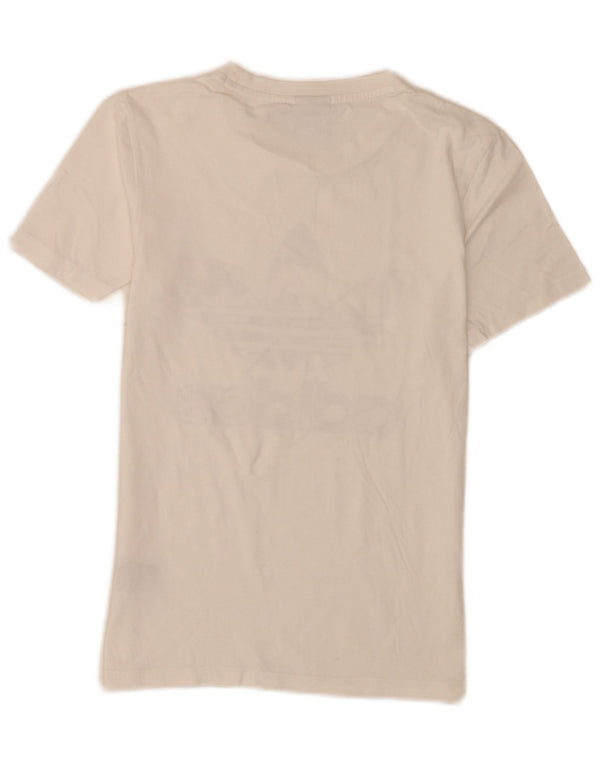 Adidas grafisk T-shirt top til kvinder DK 6 XS hvid bomuld