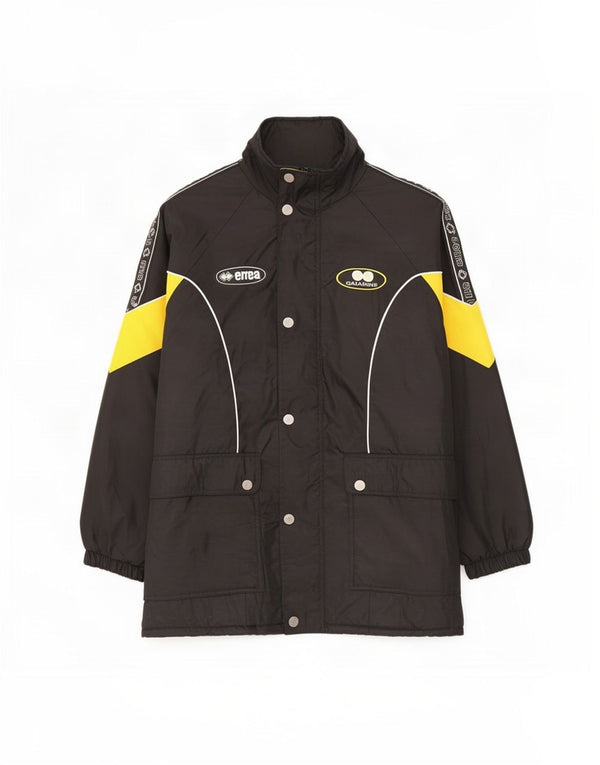 Errea Mens Graphic Oversized Padded Coat UK 40 Large Black Colourblock