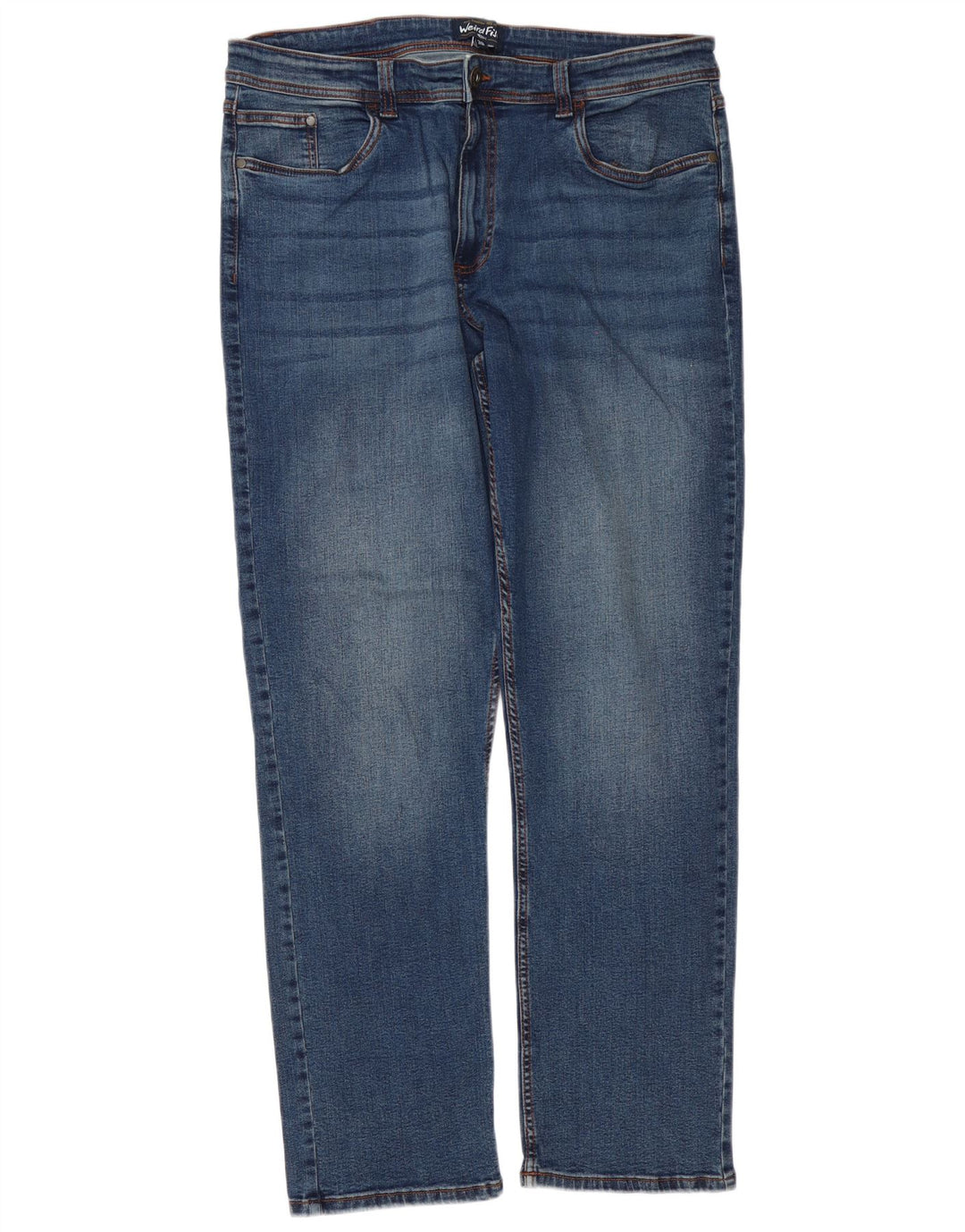 Weird Fish Mens Straight Jeans W38 L32 Blue Cotton