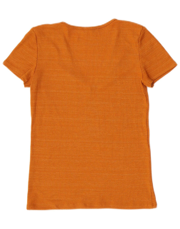 Zara Γυναικείο T-Shirt Top UK 10 Small Orange