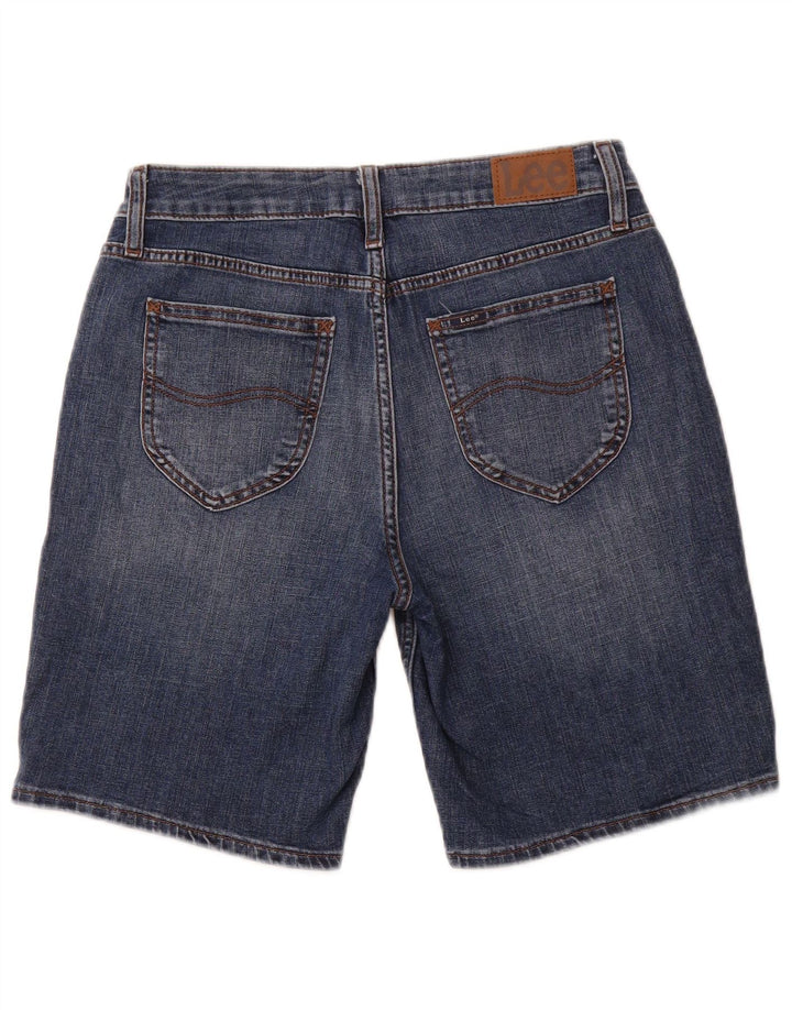 LEE Womens Mid Rise Regular Bermuda Denim Shorts US 10 Large W28 Blue