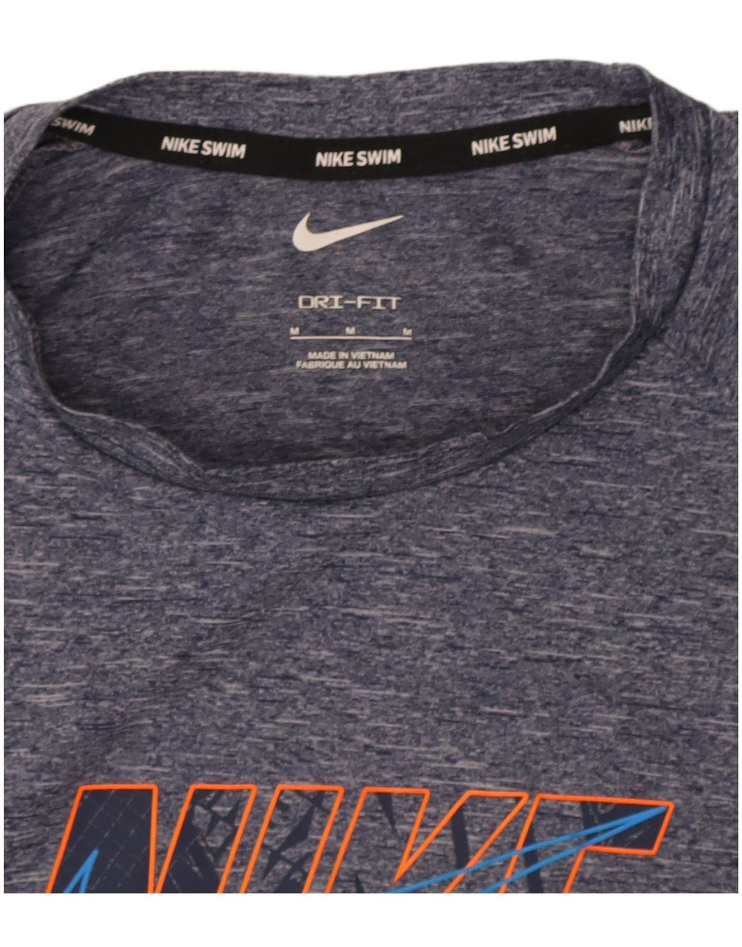 Nike Mens Dri Fit Graphic T-Shirt Top Medium Navy Blue Flecked