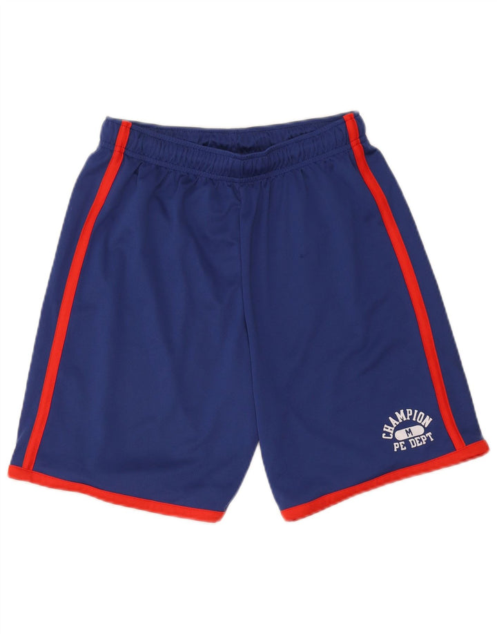 Champion Boys Sport Shorts 11-12 Years Large Blue Colourblock Polyester