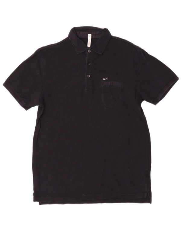 Sun68 Herre poloshirt Medium Sort bomuld