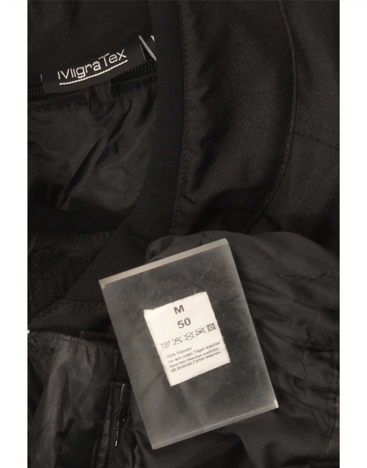 Biker  Mens Biker Racer Jacket Size 50  Medium Black Colourblock Polyester