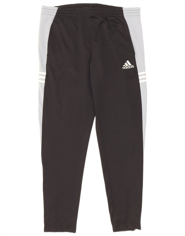 Adidas Mens Tracksuit Trousers UK 40/42 Medium  Black Colourblock Polyester