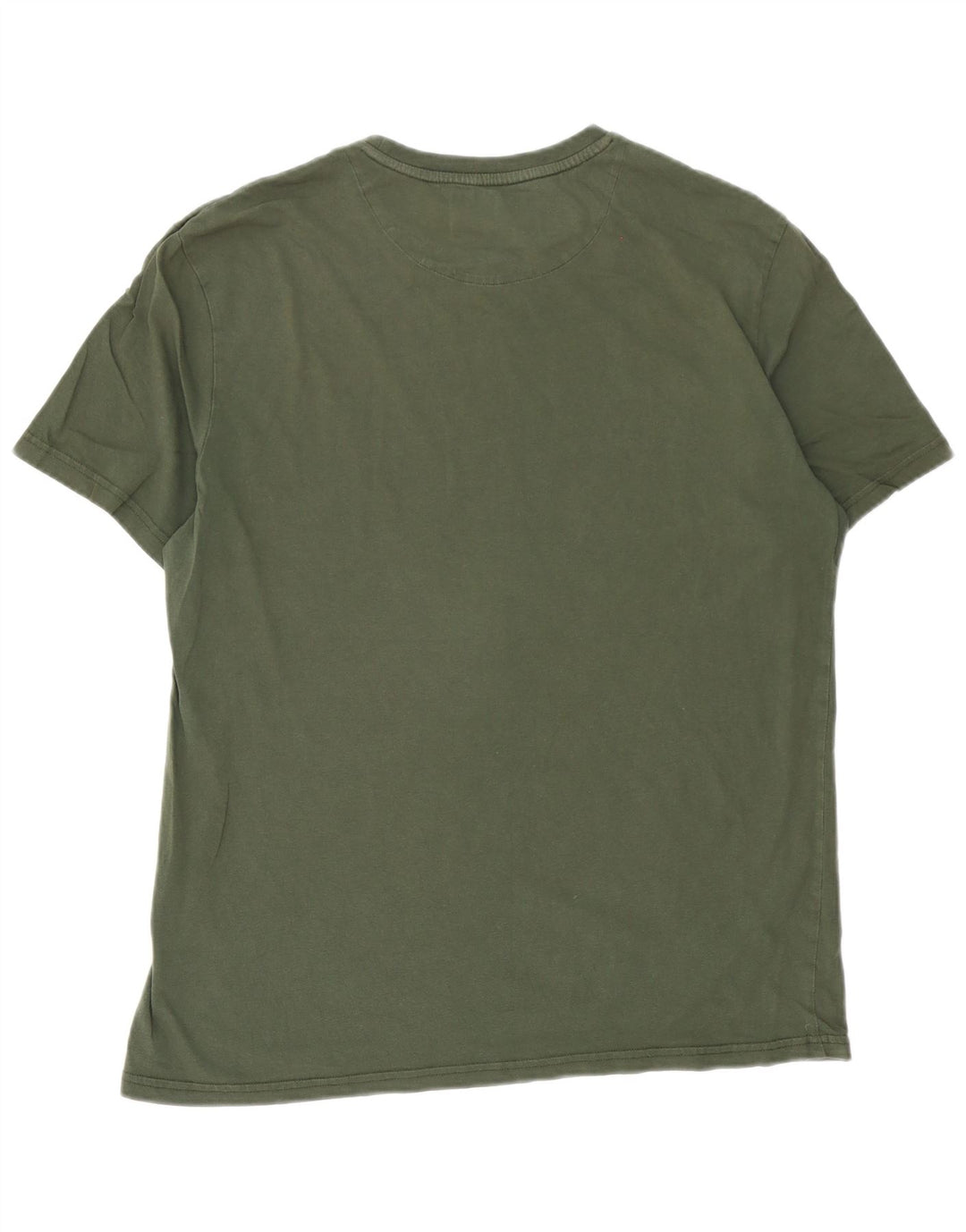 Lyle & Scott Mens T-Shirt Top XL Khaki Cotton