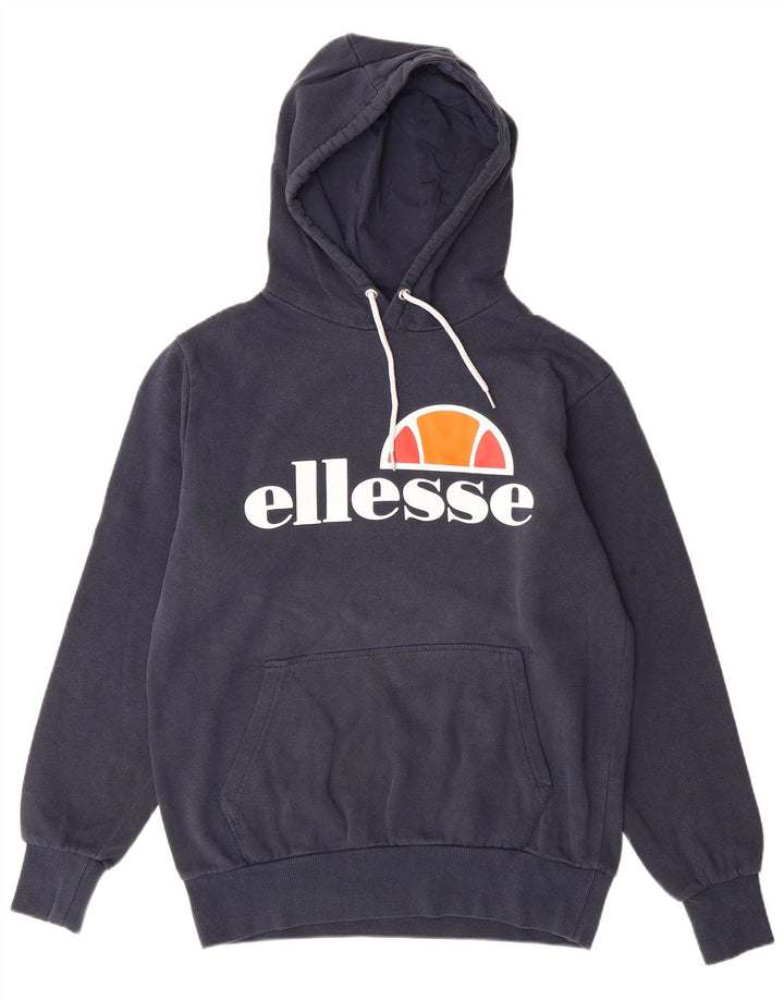 Suéter masculino com capuz gráfico ELLESSE grande azul marinho