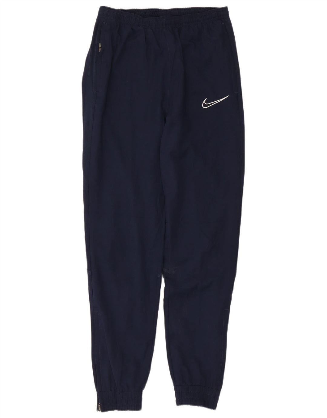 Nike Mens Dri Fit Tracksuit Trousers Joggers Small Navy Blue Polyester