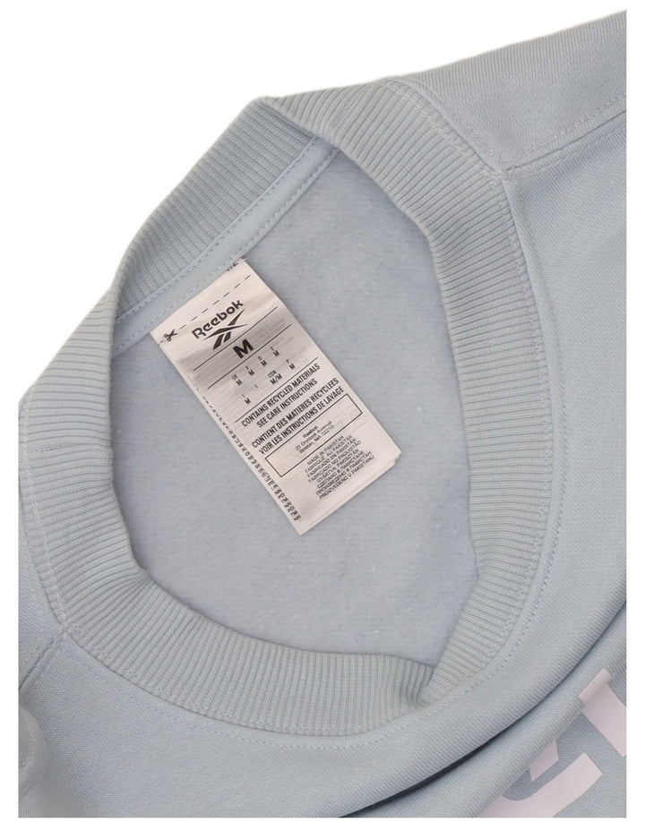 Reebok Mens Graphic Sweatshirt Jumper Medium Blue Cotton