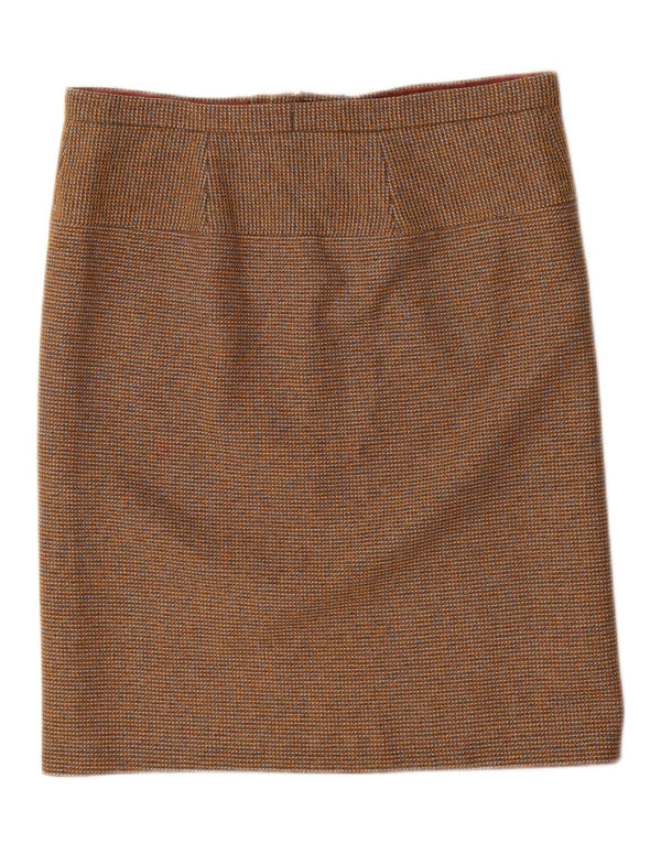 Falda recta vintage para mujer W34 marrón grande