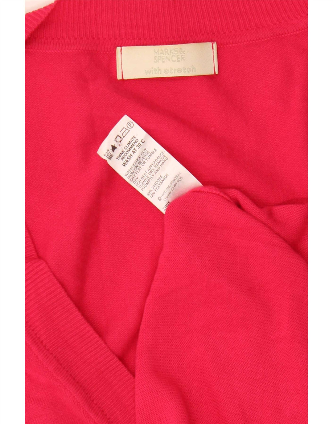 Marks & Spencer Womens Cardigan Sweater UK 8 Small Pink Viscose