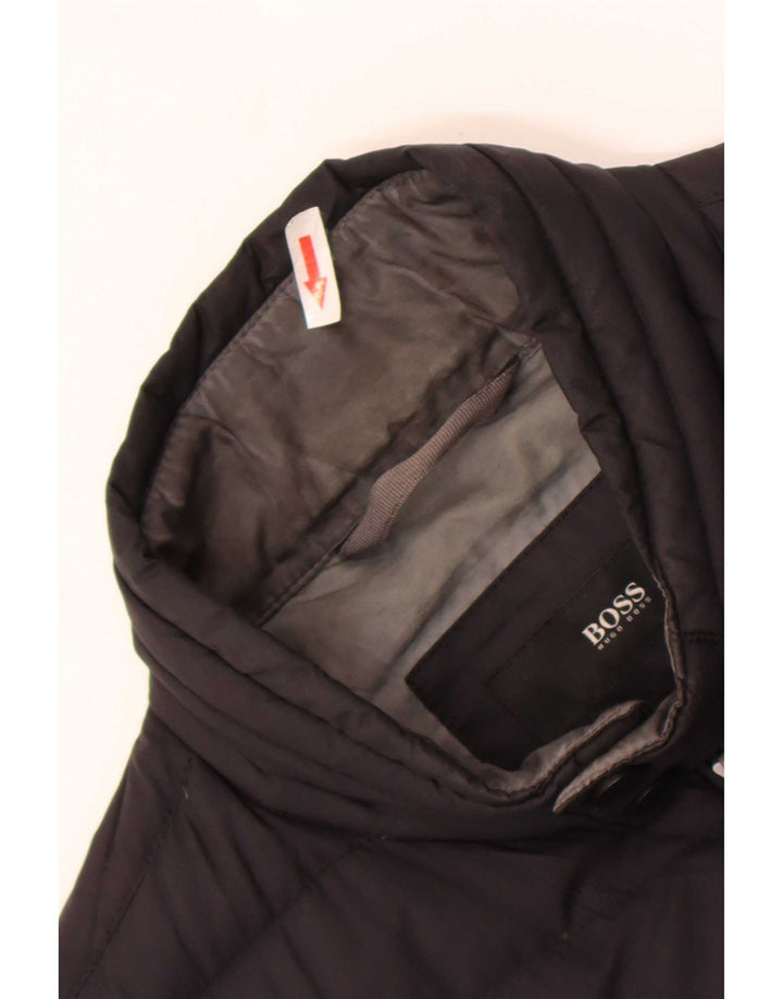 Hugo Boss Chaqueta acolchada para hombre EU 50 Large Poliamida negra