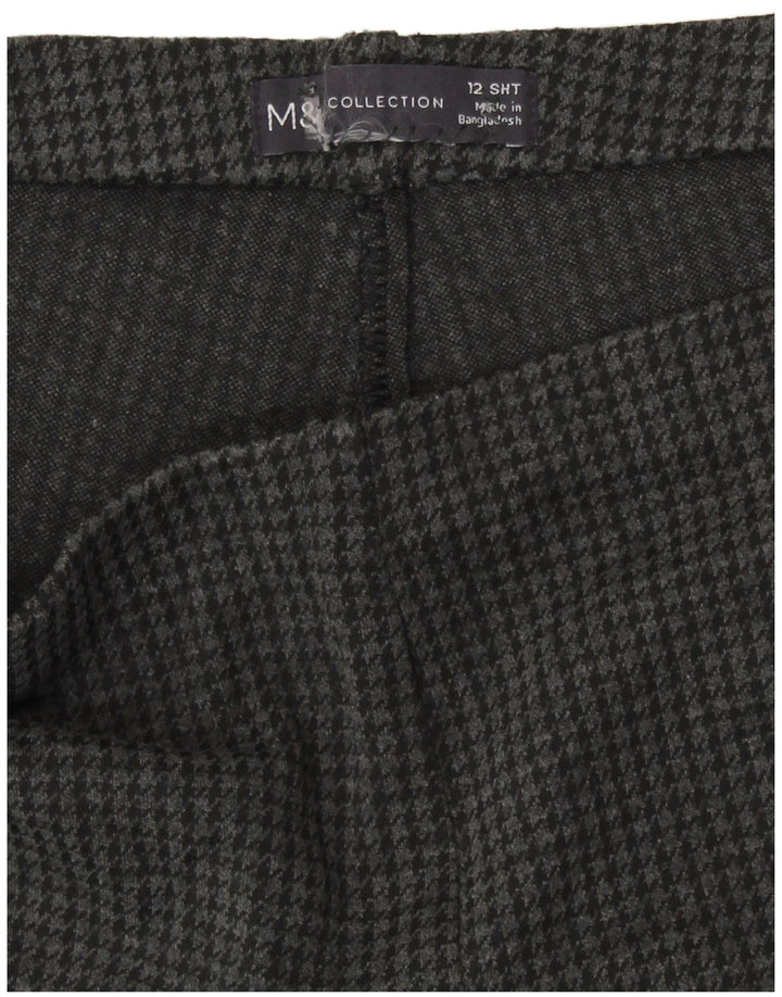 Marks & Spencer Womens Cropped Trousers UK 12 Medium W30 L26 Grey