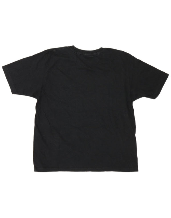 Champion Mens Graphic T-Shirt Top Medium Black