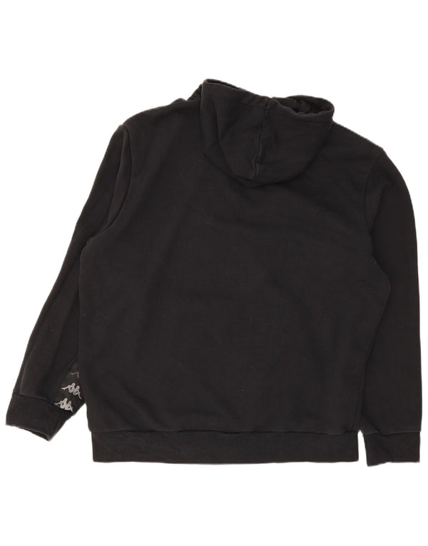 Męski sweter z kapturem Kappa XL, czarny, bawełniany