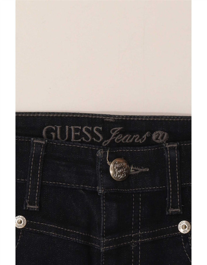 Gonna in denim da donna Guess W28 cotone blu navy medio