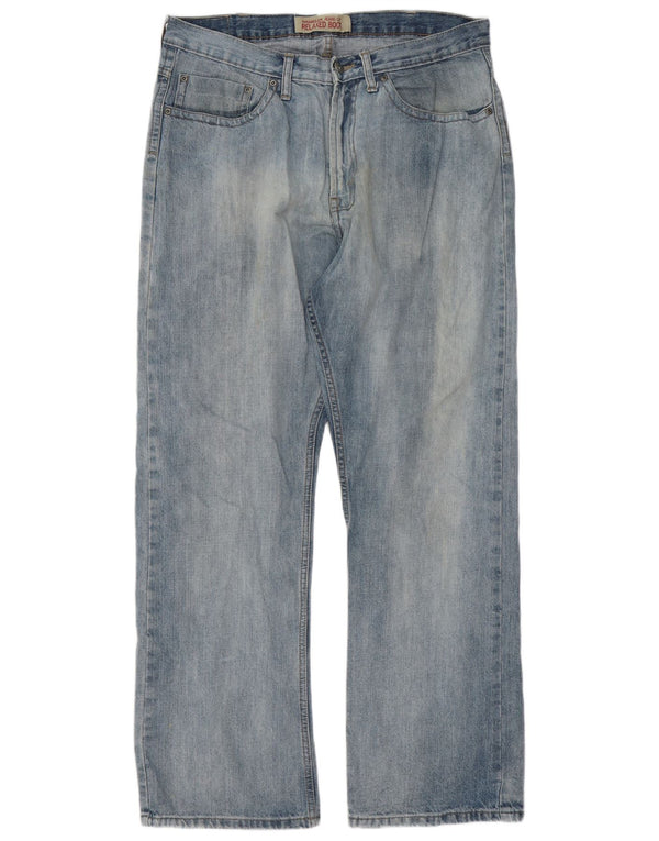Wrangler Herre Relaxed Fit Bootcut Jeans W34 L32 Blå