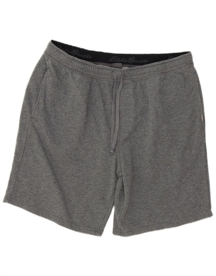 Eddie Bauer Mens Sport Shorts XL  Grey Flecked Cotton