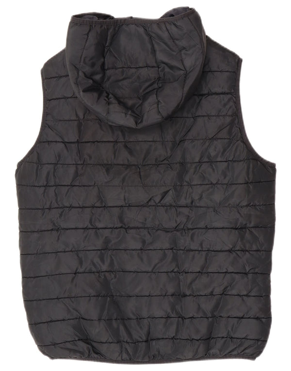 Jack & Jones Gilet rembourré à capuche pour homme UK 40 Large Noir Polyester