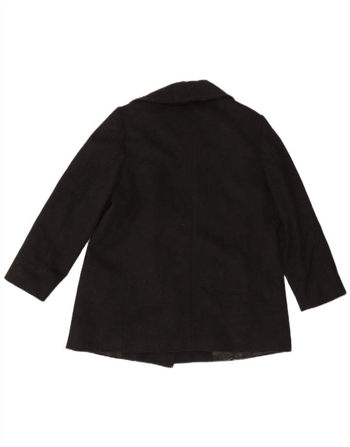 Marella Womens Pea Coat UK 18 XL Black Wool