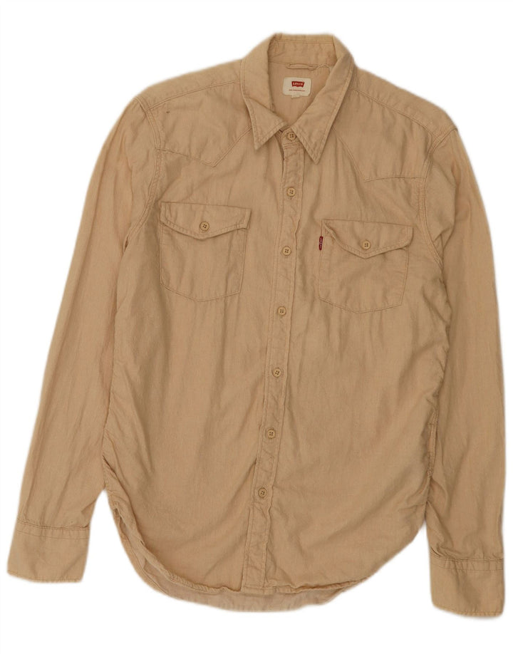 LEVI'S Mens Shirt Medium Beige Cotton